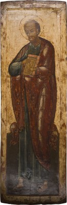Auction 151<br>MONUMENTALE IKONE MIT DEM APOSTEL PAULUS AUS EINER KIRCHEN-IKONOSTASE