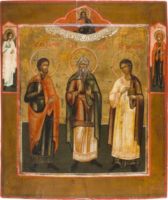 Picture IKONE MIT DEN HEILIGEN SAMON, GURIJ UND AVIV