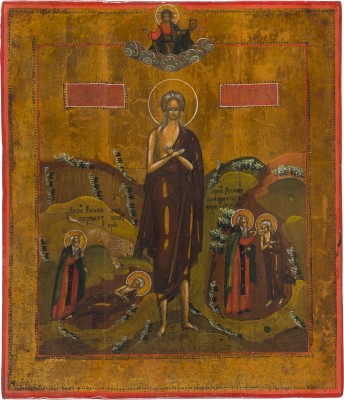 Picture IKONE MIT DER HEILIGEN MARIA VON ÄGYPTEN MIT SZENEN IHRER VITA