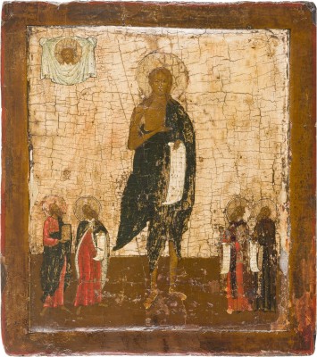 Picture IKONE MIT DER HEILIGEN MARIA VON ÄGYPTEN UND VIER PATRONEN