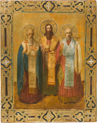 Picture IKONE MIT DEN DREI ORTHODOXEN KIRCHENVÄTERN