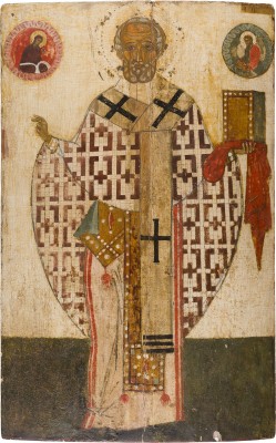 Auction 151<br>GROSSFORMATIGE IKONE MIT DEM HEILIGEN NIKOLAUS VON MYRA