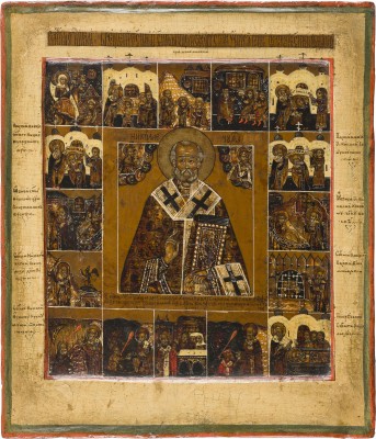 Picture VITA-IKONE MIT DEM HEILIGEN NIKOLAUS VON MYRA