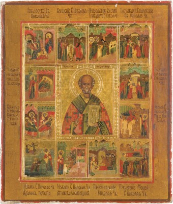 Bild VITA-IKONE MIT DEM HEILIGEN NIKOLAUS VON MYRA
