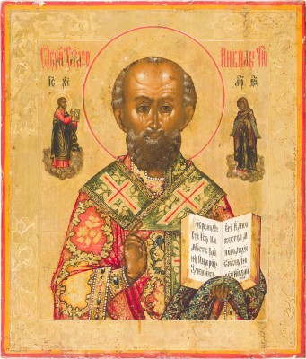 Picture FEINE IKONE MIT DEM HEILIGEN NIKOLAUS VON MYRA