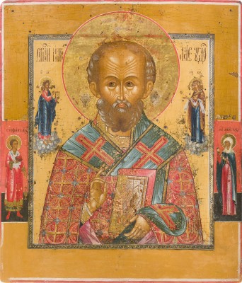 Picture GROSSE UND FEINE IKONE MIT DEM HEILIGEN NIKOLAUS VON MYRA