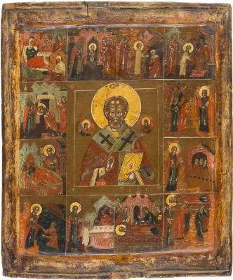 Picture VITA-IKONE MIT DEM HEILIGEN NIKOLAUS DEM WUNDERTÄTER