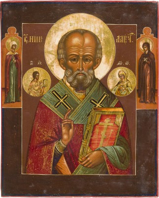 Picture FEINE IKONE MIT DEM HEILIGEN NIKOLAUS VON MYRA