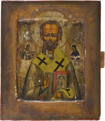 Picture KLEINE IKONE MIT DEM HEILIGEN NIKOLAUS DEM WUNDERTÄTER