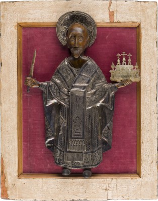 Auction 151<br>HEILIGER NIKOLAUS VON MOSCHAISK MIT SILBER-GEWAND