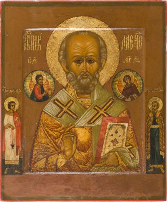 Picture FEINE IKONE MIT DEM HEILIGEN NIKOLAUS VON MYRA