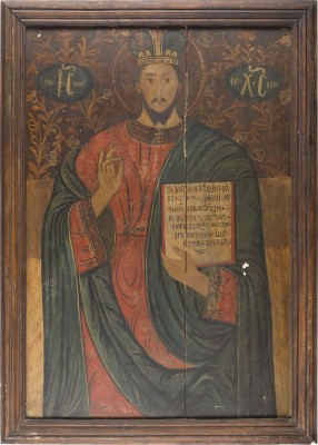 Bild MONUMENTALE IKONE MIT CHRISTUS PANTOKRATOR AUS EINER KIRCHEN-IKONOSTASE