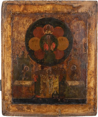Picture SEHR SELTENE IKONE MIT DER HEILIGEN LITURGIE DES HEILIGEN BASILIUS