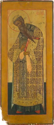 Picture GROSSFORMATIGE UND FEINE IKONE MIT DEM MOSKAUER METROPOLITEN ALEXEJ AUS EINER KIRCHEN-IKONOSTASE
