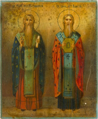 Picture IKONE MIT DEN HEILIGEN CHARALAMPUS UND BLASIUS