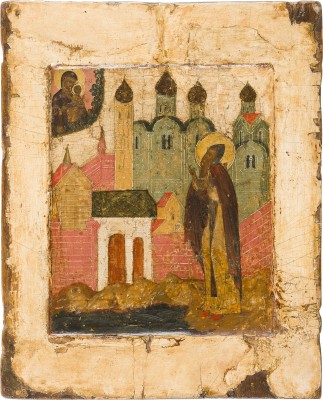 Auktion 151<br>FEINE IKONE MIT DEM HEILIGEN ANTONIUS DEM RÖMER