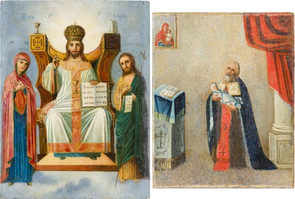 Auktion 151<br>ZWEI IKONEN: DEESIS UND HEILIGER STYLIANOS