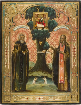 Picture IKONE MIT DEN HEILIGEN SEWASTIAN VON DER SOCHOT UND ADRIAN VON POSECHONIE