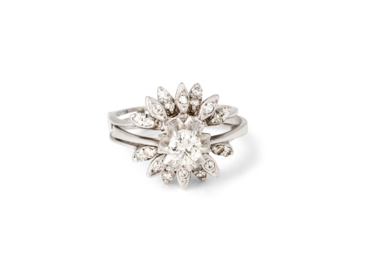 Auction 153<br>SOLITÄR HOCHZEITS RING MIT VERSTÄRKER