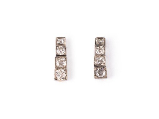 Picture LÄNGLICHE DIAMANT OHR STECKER