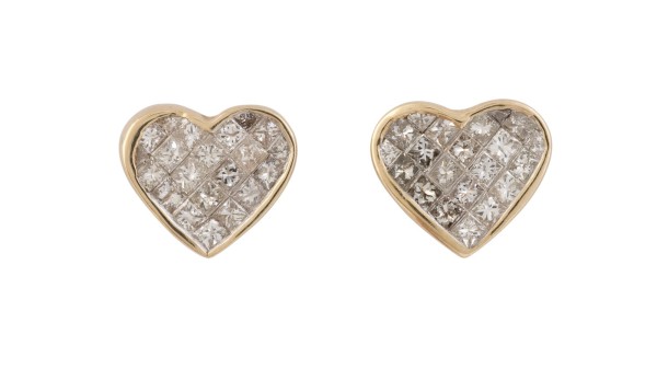 Bild HERZ DIAMANT OHRSTECKER