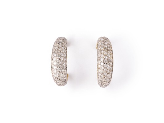 Bild GROßE DIAMANT HALB CREOLEN