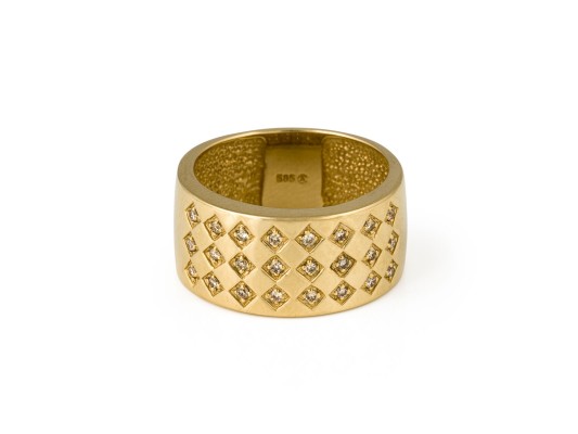 Bild SCHACHMUSTER BAND RING