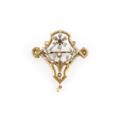 Picture HISTORISCHER BROSCHEN ANHÄNGER 19 JH.