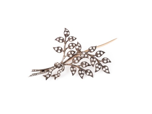 Picture GROßE ANTIKE BLÄTTERZWEIG BROSCH