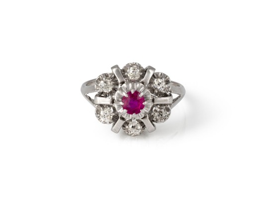 Picture RUBIN DIAMANT RING