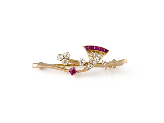 Bild VERSPIELTE DIAMANT BROSCHE