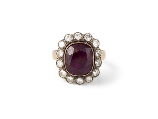 Bild GROßER ANTIKER RUBIN RING