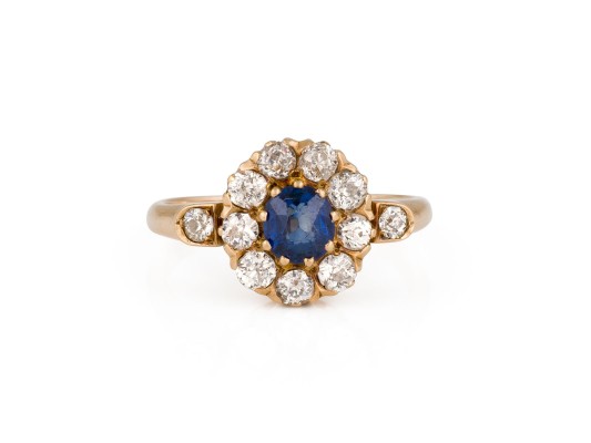 Bild ANTIKER SAPHIR DIAMANT RING