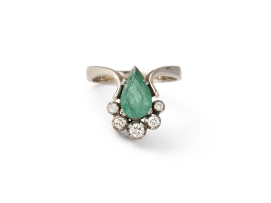 Picture SMARAGD TROPFEN RING