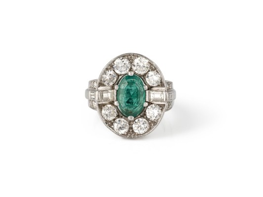Picture IMPOSANTER SMARAGD DIAMANT RING