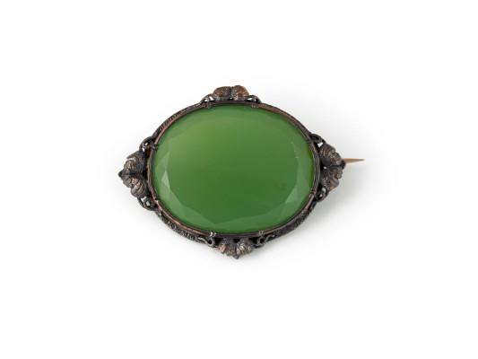 Picture ANTIKE CHRYSOPRAS BROSCHE