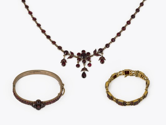 Bild GRANAT SCHMUCK KONVOLUT