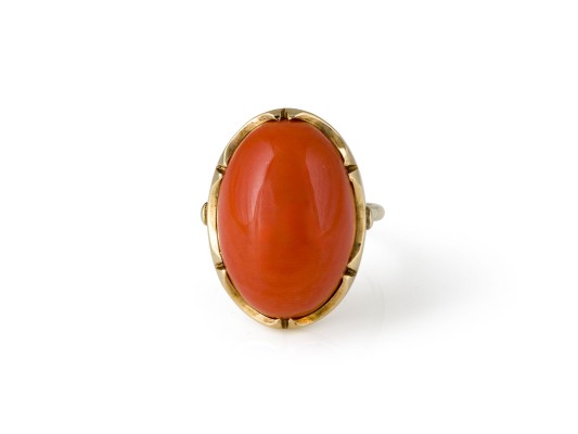 Bild GROßER KORALLEN COCKTAIL RING