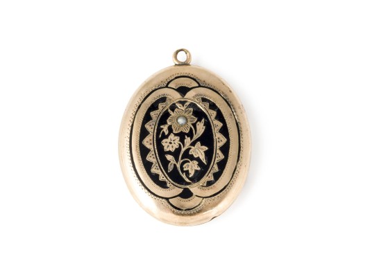 Bild LILIEN MEDAILLON AUS DEM 19. JH.