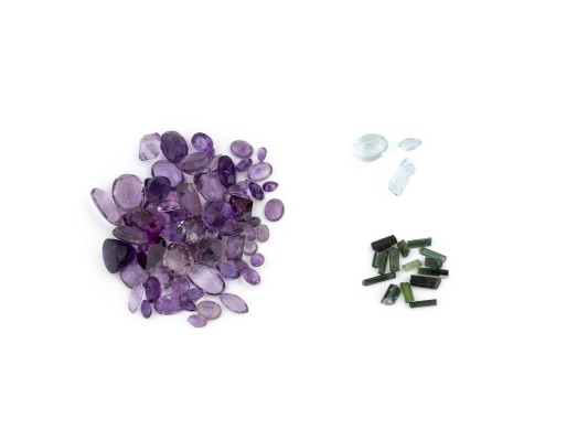 Picture KONVOLUT AQUAMARINE TURMALINE AMETHYSTEN