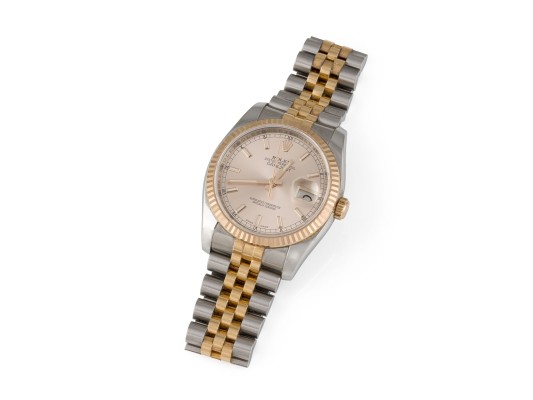 Picture 'ROLEX' DATEJUST ROSÉGOLD/STAHL 36 mm