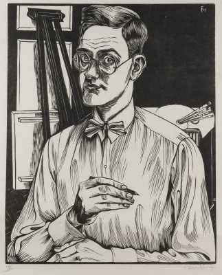 Picture 'SELBSTBILDNIS MIT ZEICHENSTIFT' (1927)