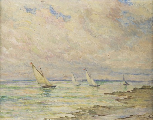 Picture SEGELBOOTE VOR DER KÜSTE (1933)