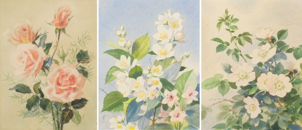 Auktion 154<br>KONVOLUT MIT 3 AQUARELLEN