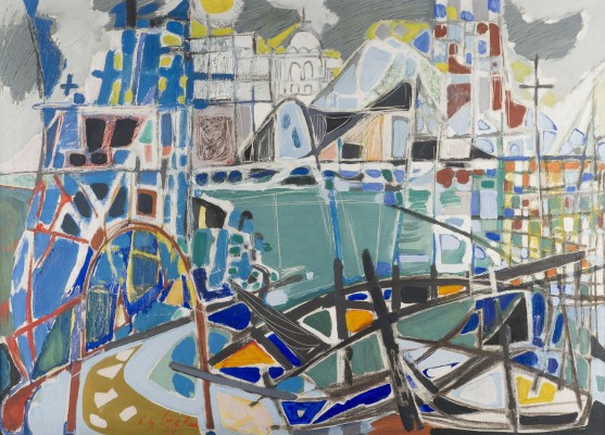 Picture STADTANSICHT MIT HAFEN (1959)