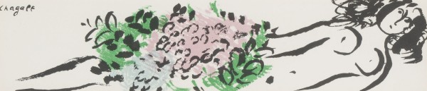 Picture LIEGENDER AKT MIT BLUMENSTRAUSS