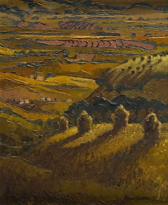 Auction 154<br>'PROVENCE - HARVEST FIELDS IN LATE EVENING LIGHT'