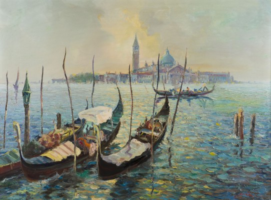 Bild GONDELN VOR VENEDIG