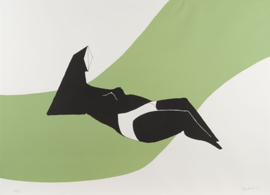 Bild 'RECLINING FIGURE ON GREEN WAVE' (1971)