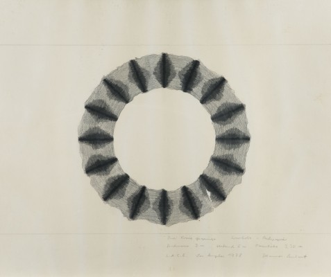 Auktion 154<br>PAAR ARBEITEN (ENTWURF 'ZWEI KREISE GEGENÜBER', 1978 / INSTALLATIONSFOTOGRAFIE)